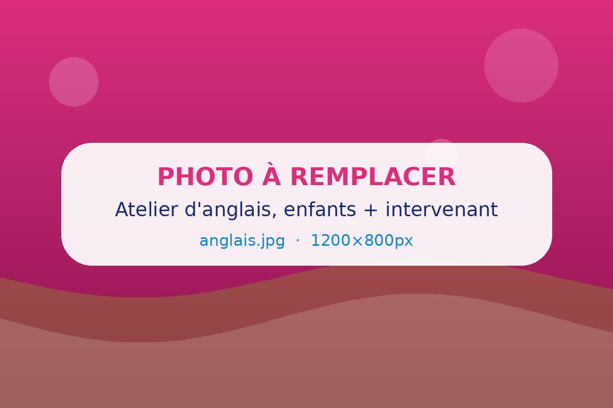 Atelier d'anglais en immersion pour enfants